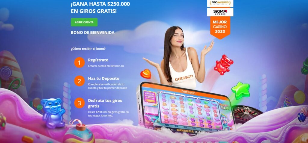 bono de bienvenida betsson colombia casino
